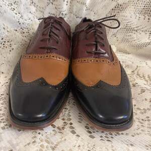 Asher Green Men's US 15 Two-Tone Wingtip Oxfords Dress Shoes
